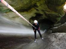 rappel dans le canyon d'Angon