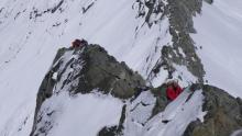 Pendant l'ascension de la Dent des Rosses.
